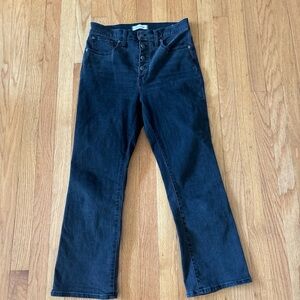 Madewell - Cali Demi-Boot Cut Black Jeans Size 28
